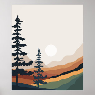 Poster Mur minimal et nature