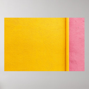 POSTER MUR PEINTE JAUNE - INSPIRATION COLORÉE POUR UN