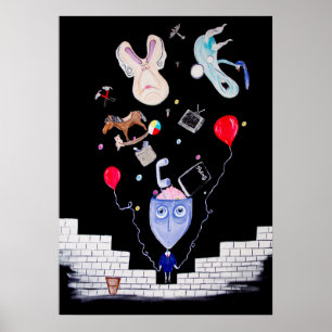 Poster Mur rose 20x28