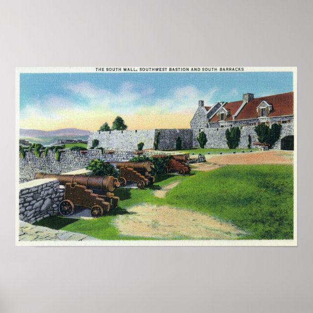 Poster Mur Sud, Bastion Sud-Ouest, Casernes Sud (Devant)