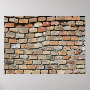 Poster Mur vintage en briques