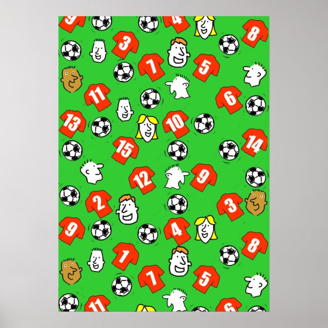 Poster mural de conception de football avec Chemis (Devant)