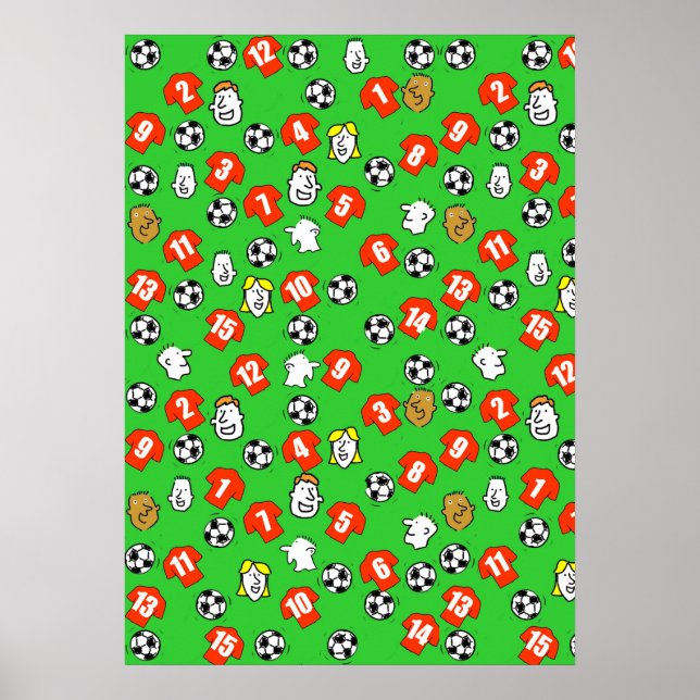 Poster mural de conception de football avec Chemis (Devant)