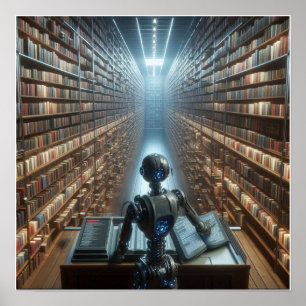 Poster mural de la bibliothèque robotique personna