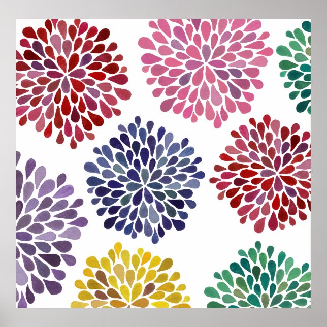 Poster mural Fleur Fleur Fleur Art Chambre Moderne (Devant)