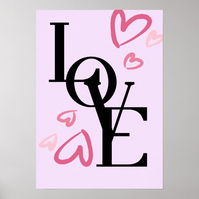 Poster murale avec beaucoup d'amour (Devant)