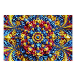 Poster murale avec design de couleurs roumaines