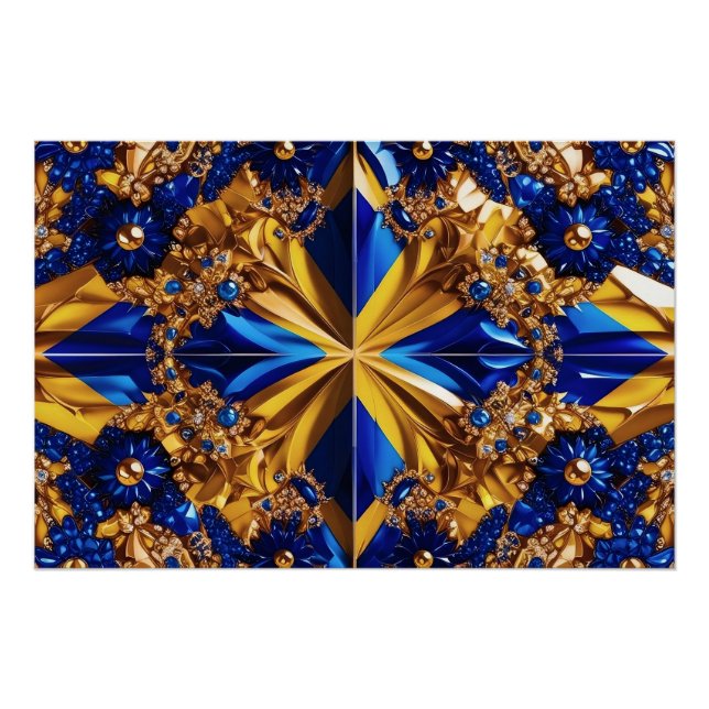 Poster murale avec Design de couleurs Suède (Devant)