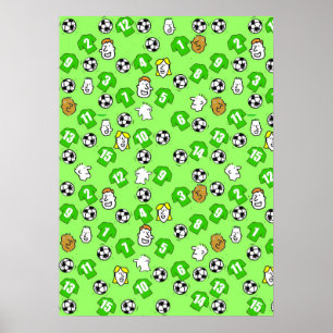 Poster murale de conception de football avec chemi