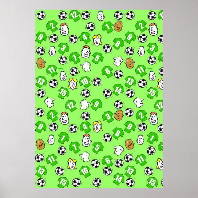Poster murale de conception de football avec chemi (Devant)