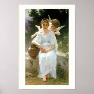 Poster Murmures d'amour, Première Rêverie par Bouguereau