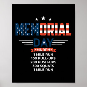 Poster Murph 2021 Memorial Day Workout Patriotic Wod