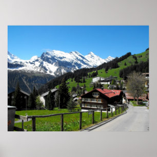 Poster Murren, un village alpin