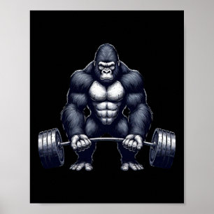 Poster Musculation de gym Fitness Gorilla Formation Bodyb