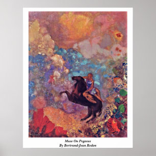Poster Muse Sur Pegasus Par Bertrand-Jean Redon