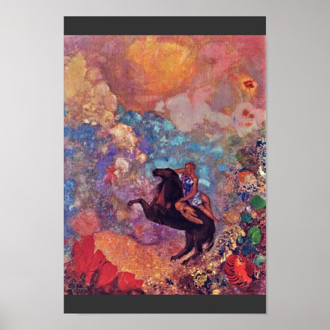 Poster Muse Sur Pegasus Par Redon Odilon (Best Quality) (Devant)