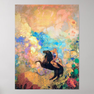 Poster Muse sur Pegasus, Redon
