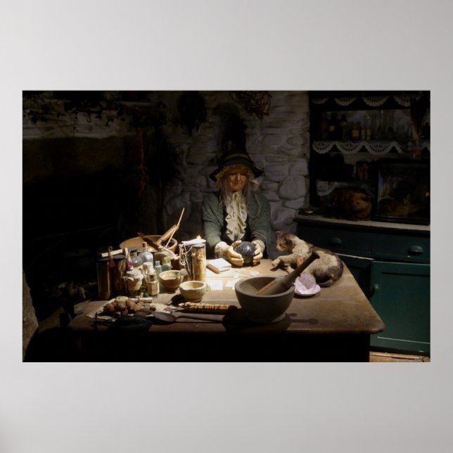 Poster Musée de la cuisine desplay d'une sorcière (Devant)