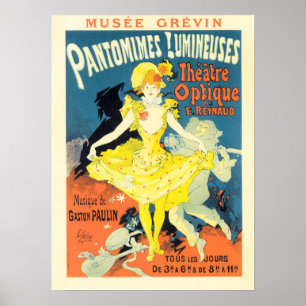 Poster MUSEE GREVIN PARIS Jules Cheret Vieux théâtre fran