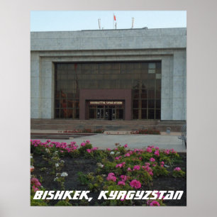 Poster Musée soviétique, Bishkek Frunze, Kirghizistan