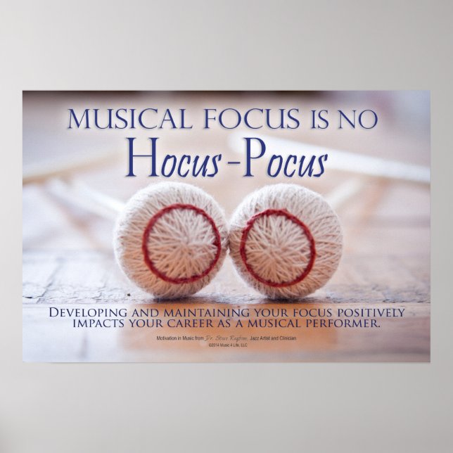 Poster Music Focus - Citations Inspirationnelles Sur La M (Devant)