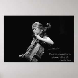 Poster Music is Moonlight Fine Art Poster/Canvas/Print