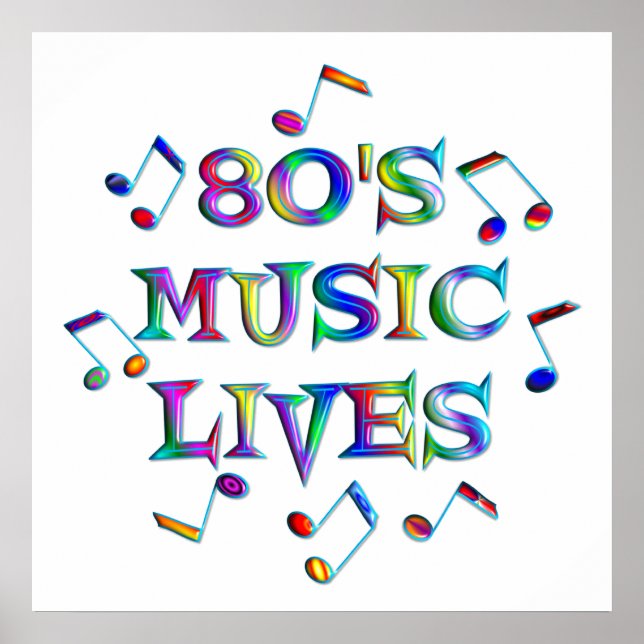 Poster Music Lives des années 80 (Devant)