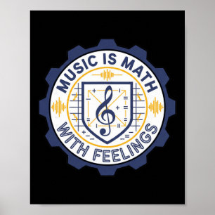 Poster Music Math avec professeur de sentiments Bynd 