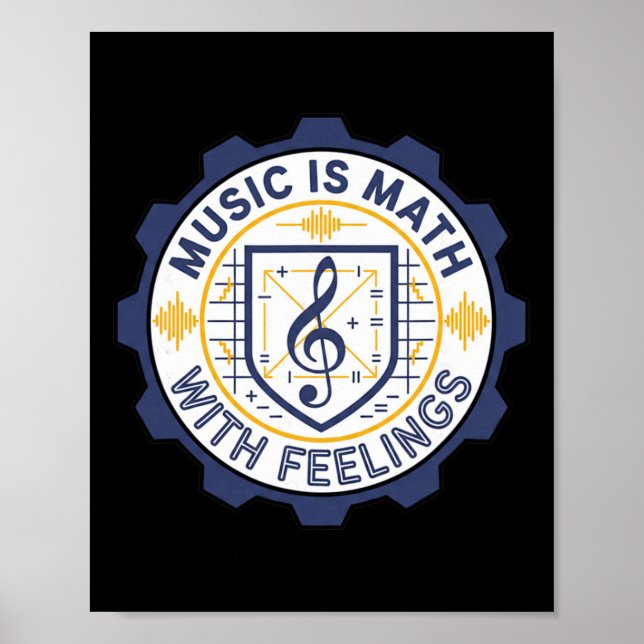 Poster Music Math avec professeur de sentiments Bynd  (Devant)