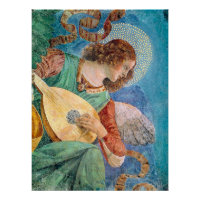 Musical angel playing guitar