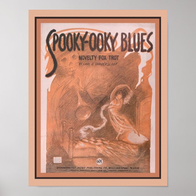 Poster musical de la feuille de blues Éffrayante-O (Devant)