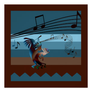 Poster musical Kokopelli du Sud-Ouest