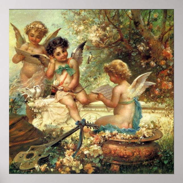 Poster Musicien Angels Art Victorien (Devant)