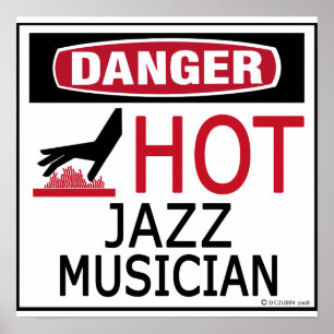 Poster Musicien de jazz chaud