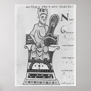 Poster Musicien jouant un crouth
