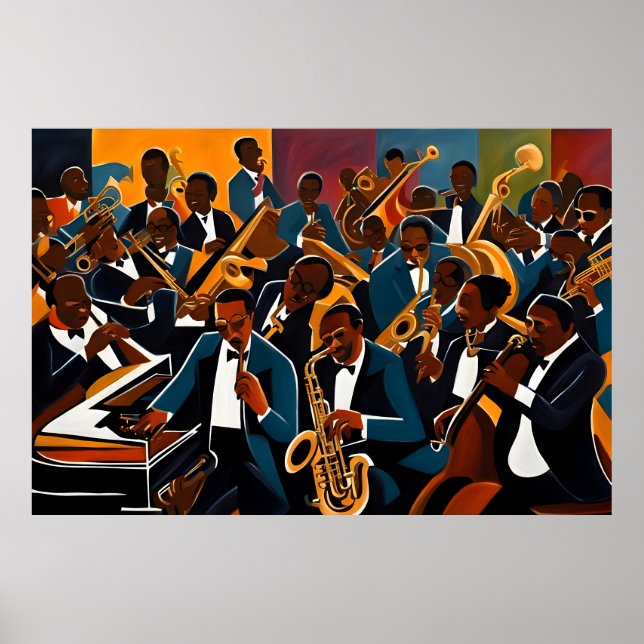 Poster Musiciens de jazz (Devant)