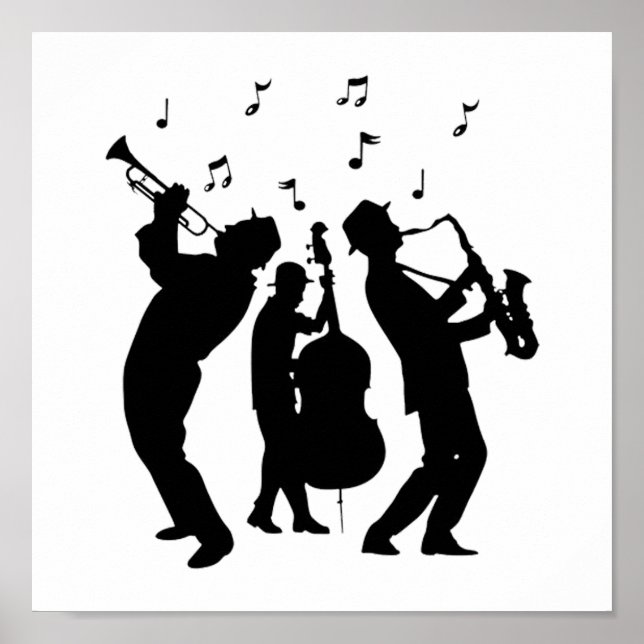 Poster Musiciens de jazz (Devant)