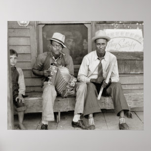 Poster Musiciens des rues, 1938. Photo vintage