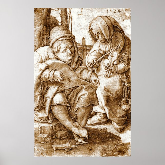 Poster Musiciens médiévaux 1524 (Devant)
