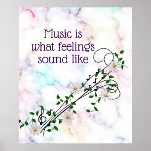 Poster "Musique à quoi ressemblent les sentiments" Notes 