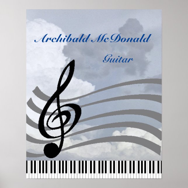 Poster Musique Appréciation et talent personnalisez l'aff (Devant)