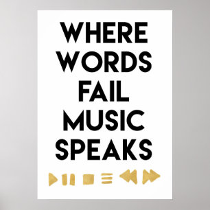 Poster Musique Art Music Speaks