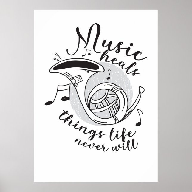 Poster Musique Art Musique Guérir la vie des choses (Devant)