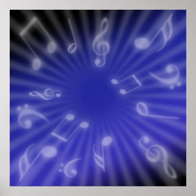 Poster Musique bleue (Devant)