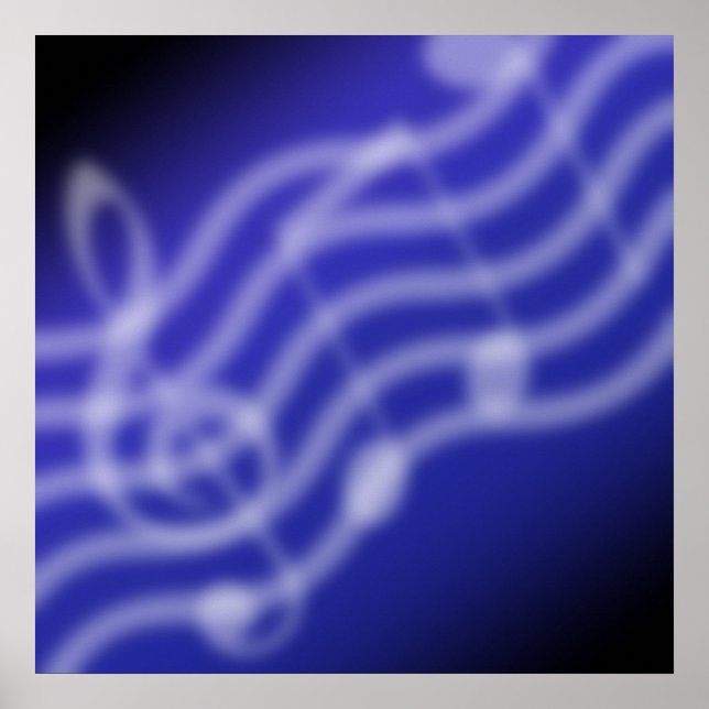 Poster Musique bleue (Devant)