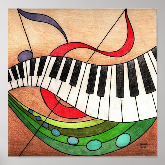 Poster Musique colorée (Devant)