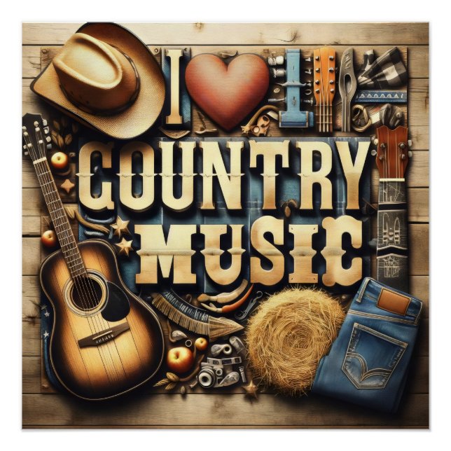 Poster Musique country. (Devant)