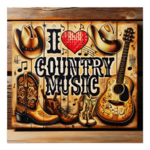 Poster Musique country.