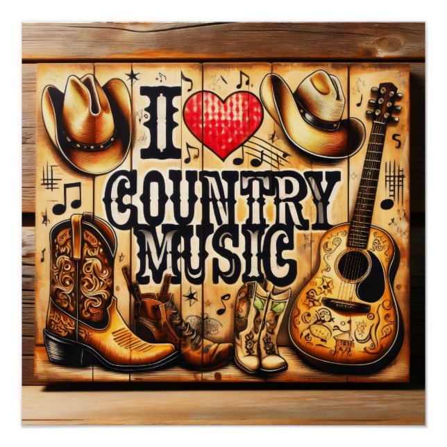 Poster Musique country. (Devant)
