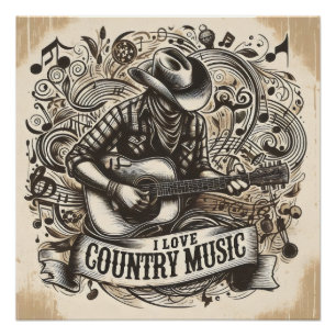 Poster Musique country.